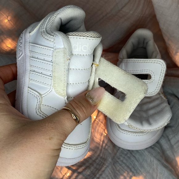 Adidas Kids White Velcro Sneakers - Picture 5 of 7